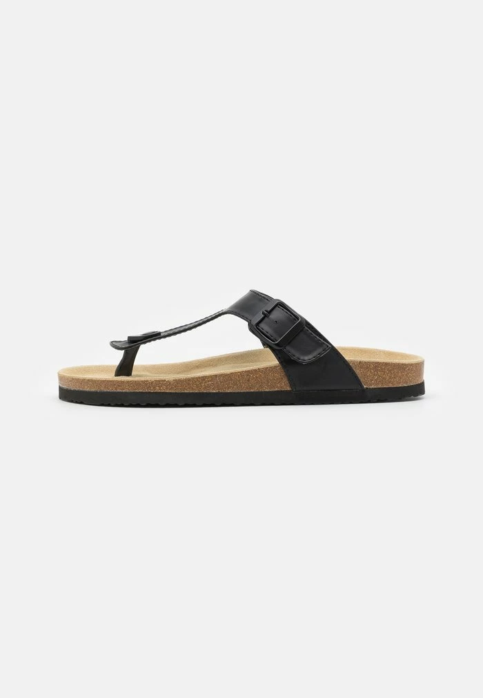 Pier One UNISEX - T-bar Sandals - Black 1 Pier One UNISEX - T-bar Sandals - Black