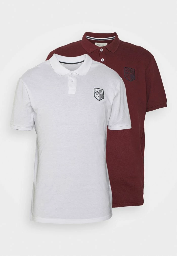 Pier One Polo Shirt - Bordeaux/white 6 Pier One Polo Shirt - Bordeaux/white - Image 6