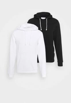 Pier One 2 PACK - Hoodie - Black/white