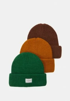 Pier One UNISEX 3 PACK - Beanie - Brown/camel/green