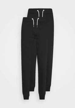Pier One 2 PACK - Tracksuit Bottoms - Black