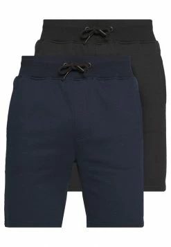 Pier One 2 PACK - Shorts - Dark Blue/black