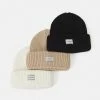 Pier One UNISEX 3 PACK - Beanie - Black/white/beige