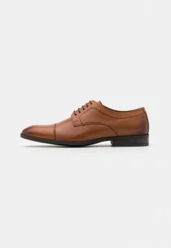 Pier One LEATHER - Smart Lace-ups - Cognac