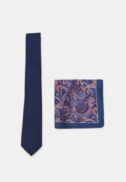 Pier One SET - Tie - Dark Blue