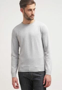 Pier One BASIC CREWNECK - Jumper - Light Grey