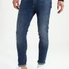 Pier One Slim Fit Jeans - Mid Blue Denim