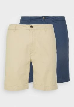 Pier One 2 PACK - Shorts - Dark Blue/tan -Pier One Shop f9a892a3b0b34fe9815664d9ef698d9f