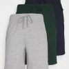 Pier One 3 PACK - Pyjama Bottoms - Dark Blue /mottled Dark Grey/dark Green