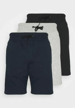 Pier One 3 PACK - Shorts - Black/mottled Light Grey/dark Blue -Pier One Shop fd1d6a00272c4d8db0cdbce1e6cd9d7c