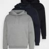 Pier One 3 PACK - Sweatshirt - Dark Blue/black/mottled Grey